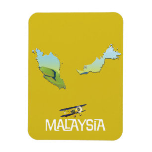 Maleisië Reisplattegrond Magneet