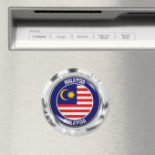 Maleisië Round Emblem Magneet (Insitu (Vaatwasser))
