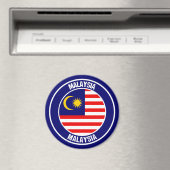 Maleisië Round Emblem Magneet (Insitu (Vaatwasser))