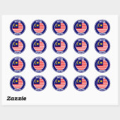 Maleisië Round Emblem Ronde Sticker (Vel)