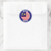 Maleisië Round Emblem Ronde Sticker (Tas)