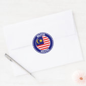 Maleisië Round Emblem Ronde Sticker (Envelop)