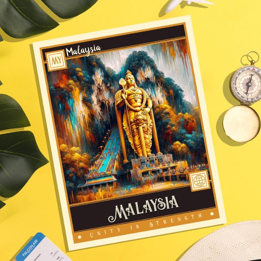 Maleisië | schilderij briefkaart