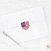 Maleisië Silver Shield Flag Vierkante Sticker (Envelop)