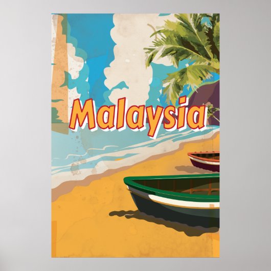 Maleisië Strandvakantie Poster (Voorkant)