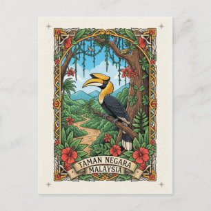 Maleisië Taman Negara Neushoorn Briefkaart