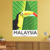 Maleisië Toekan reisposter Canvas Afdruk (Insitu (Woonkamer))