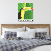 Maleisië Toekan reisposter Canvas Afdruk (Insitu (Slaapkamer))