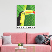 Maleisië Toekan reisposter Canvas Afdruk (Insitu (Woonkamer))