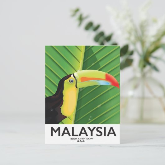 Maleisië Toucan-reisposter Briefkaart (Staand voorkant)