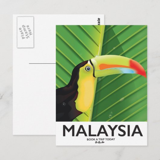 Maleisië Toucan-reisposter Briefkaart (Voorkant / Achterkant)
