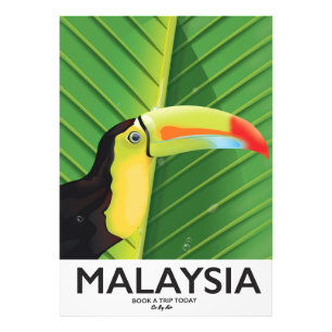 Maleisië Toucan-reisposter Foto Afdruk