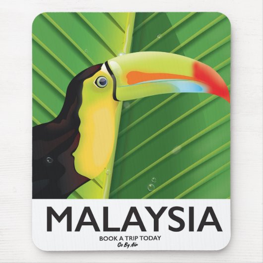 Maleisië Toucan-reisposter Muismat (Voorkant)