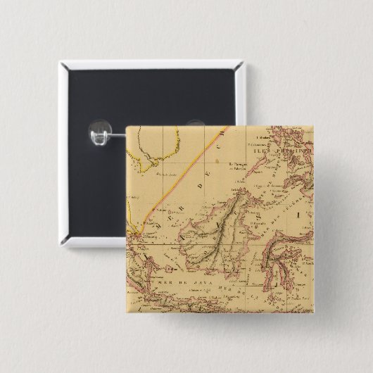 Maleisië Vierkante Button 5,1 Cm (Voorkant /achterkant)