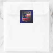 Maleisië Vierkante Sticker (Tas)