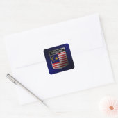 Maleisië Vierkante Sticker (Envelop)