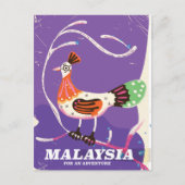 Maleisië vintage-poster briefkaart (Voorkant)