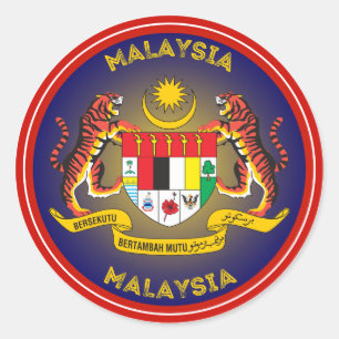 Maleisisch erfgoedembleem ronde sticker