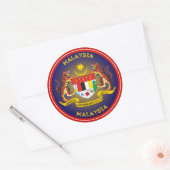 Maleisisch erfgoedembleem ronde sticker (Envelop)
