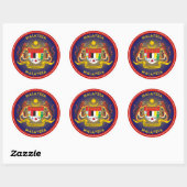 Maleisisch erfgoedembleem ronde sticker (Vel)