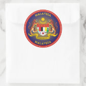 Maleisisch erfgoedembleem ronde sticker (Tas)