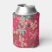 Maleisisch Indonesisch batik kunstpatroon Blikjeskoeler (Blikje Voorkant)