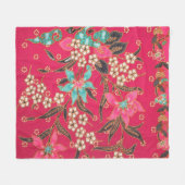 Maleisisch Indonesisch batik kunstpatroon Fleece Deken (Voorkant (Horizontaal))