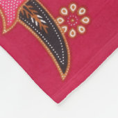 Maleisisch Indonesisch batik kunstpatroon Fleece Deken (Hoek)