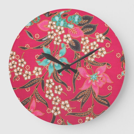 Maleisisch Indonesisch batik kunstpatroon Grote Klok (Voorkant)