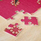 Maleisisch Indonesisch batik kunstpatroon Legpuzzel (Zijkant)
