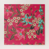 Maleisisch Indonesisch batik kunstpatroon Legpuzzel (Horizontaal)