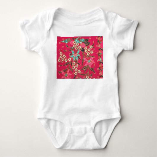 Maleisisch Indonesisch batik kunstpatroon Romper (Voorkant)