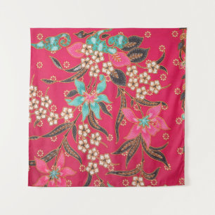 Maleisisch Indonesisch batik kunstpatroon Wandkleed