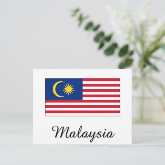 Maleisisch vlaggenontwerp briefkaart (Staand voorkant)