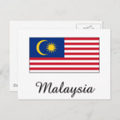 Maleisisch vlaggenontwerp briefkaart (Voorkant / Achterkant)