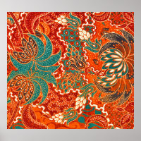 Maleisische batik: mooi kunstpatroon.
