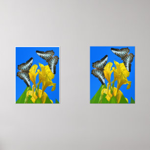 Maleisische blauwe klipper vlinders Print Set