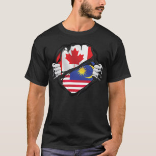 Maleisische Canadese handschoenen met rups vlag T-shirt