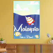 Maleisische Cartoon Canvas Afdruk (Insitu (Woonkamer))