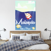 Maleisische Cartoon Canvas Afdruk (Insitu (Slaapkamer))