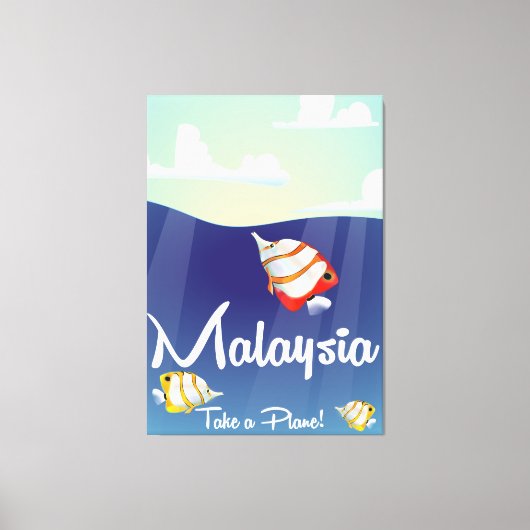 Maleisische Cartoon Canvas Afdruk (Voorkant)