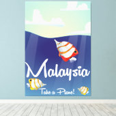 Maleisische Cartoon Canvas Afdruk (Insitu (Houten vloer))