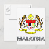 Maleisische Emblem Briefkaart (Voorkant / Achterkant)