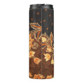 Maleisische Indonesische batik kunst schoonheid Thermosbeker (Achterkant)