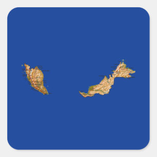 Maleisische Landkaart Sticker