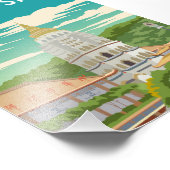 Maleisische  minimumreisposter voor reistoiland foto afdruk (Hoek)