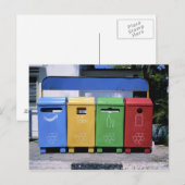 Maleisische recyclingbakken briefkaart (Voorkant / Achterkant)