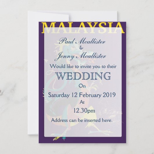 Maleisische  reisposter in de stijl van Dragon Kaart (Voorkant)