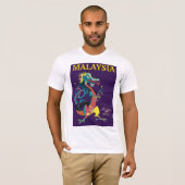 Maleisische  reisposter in de stijl van Dragon T-shirt (Voorkant volledig)