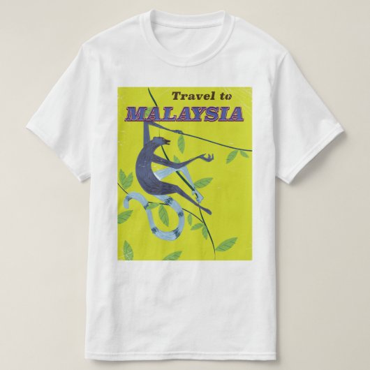 Maleisische reisposter t-shirt (Design voorkant)